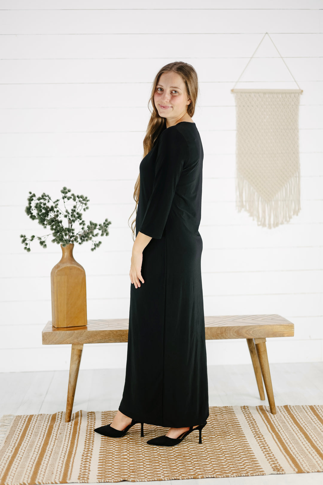Eden Maxi Layering Dress - Black