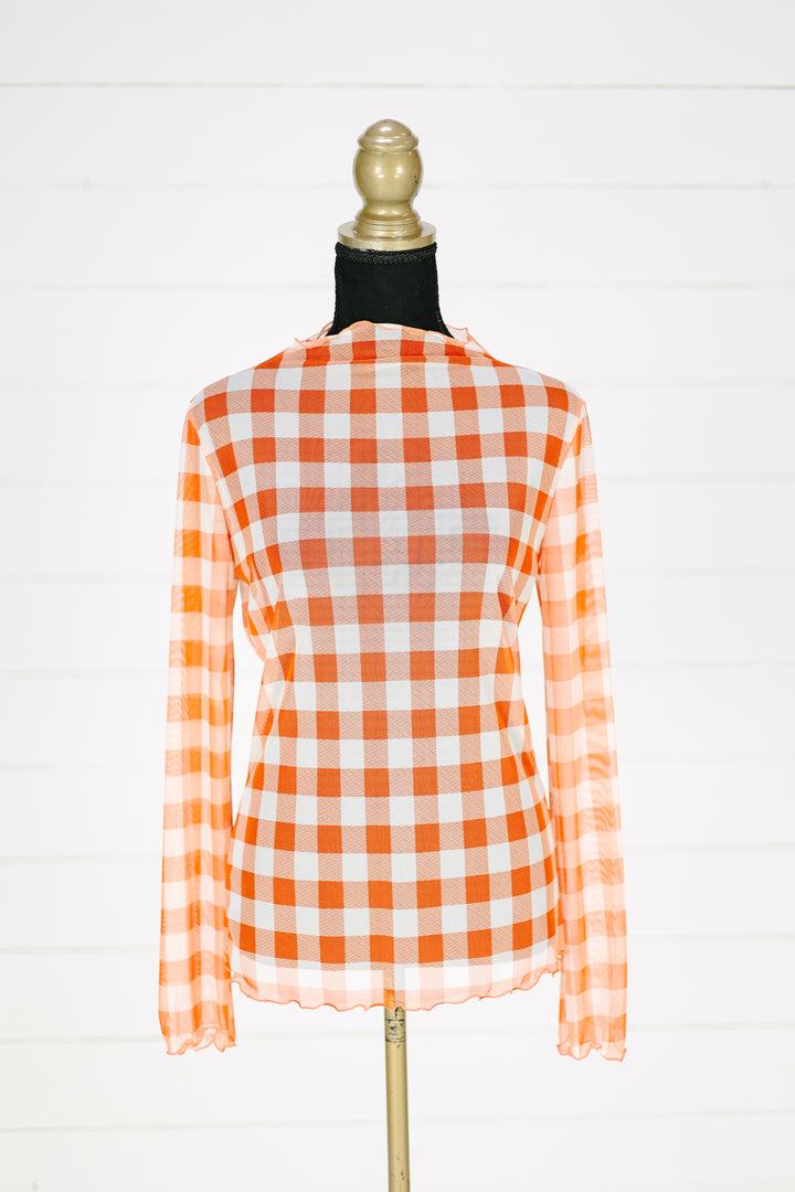 Daxton Mesh Top- Orange