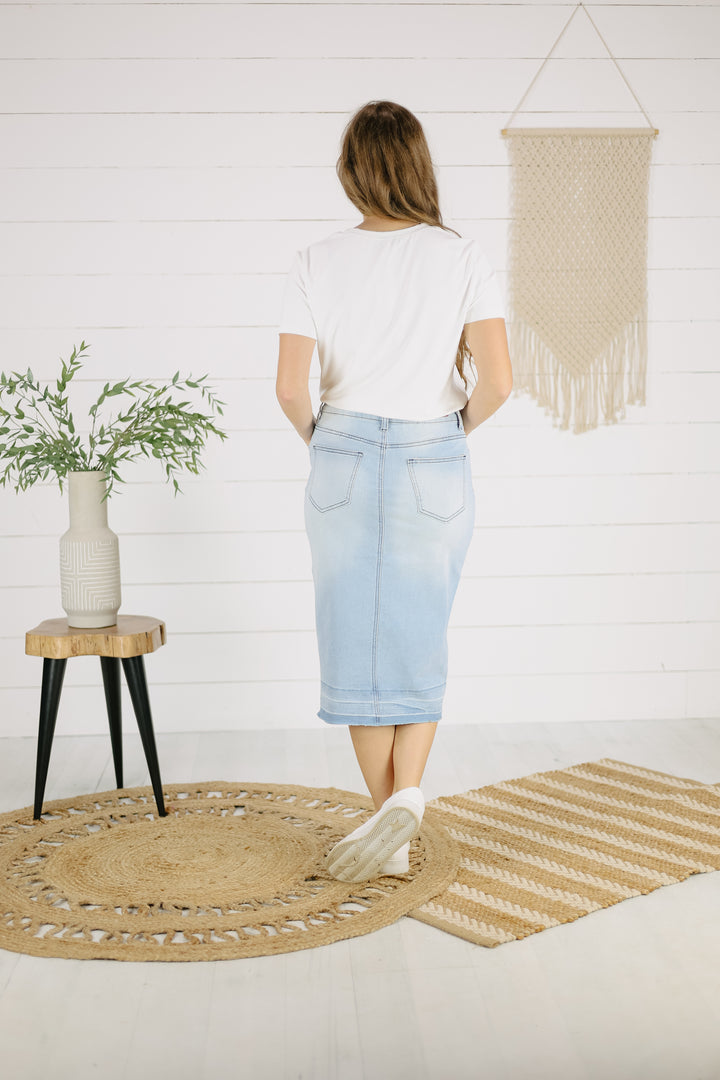 Indiana Denim Skirt - Lt. Denim