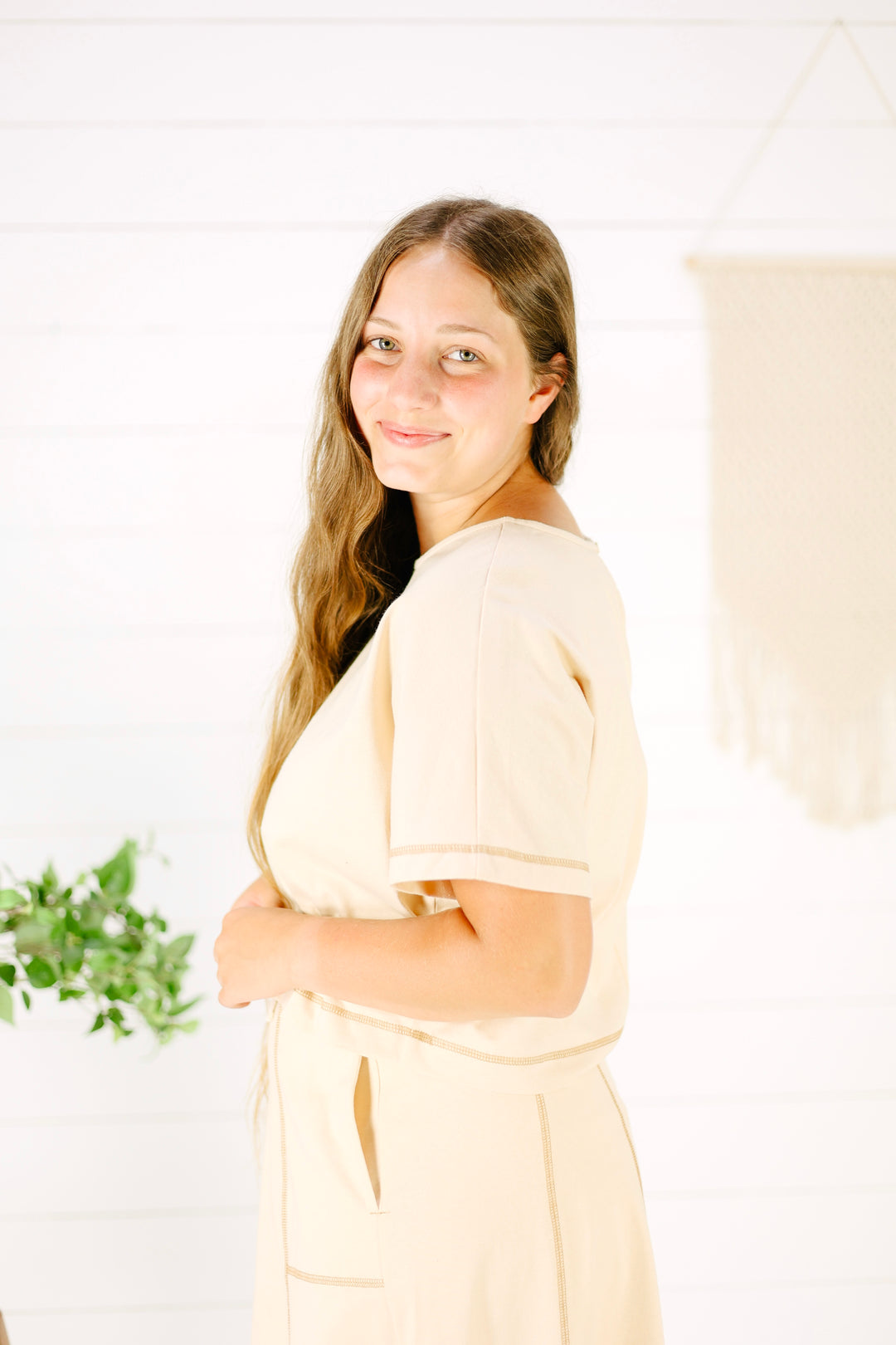 Braxton Crop Top-Natural