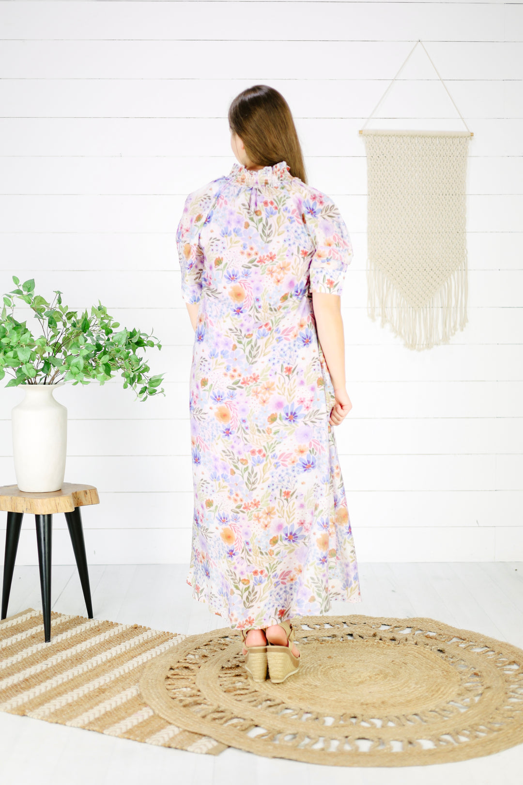 Estella Floral Maxi Dress-Blue