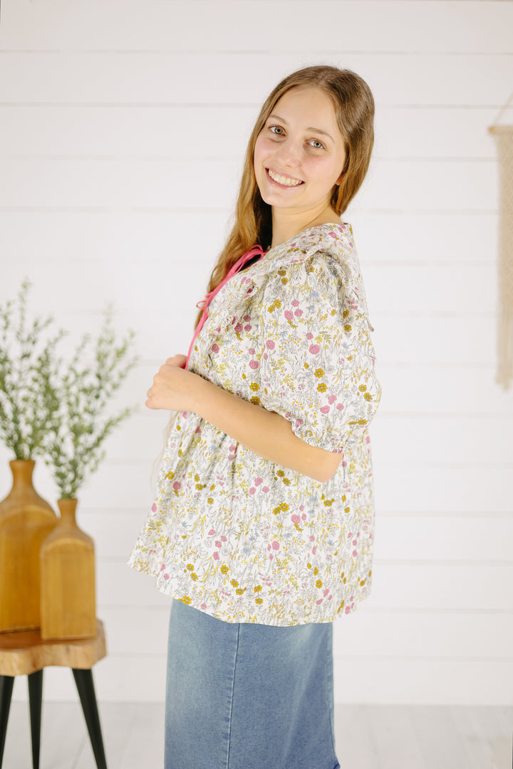 Makenna Floral Top- Pink