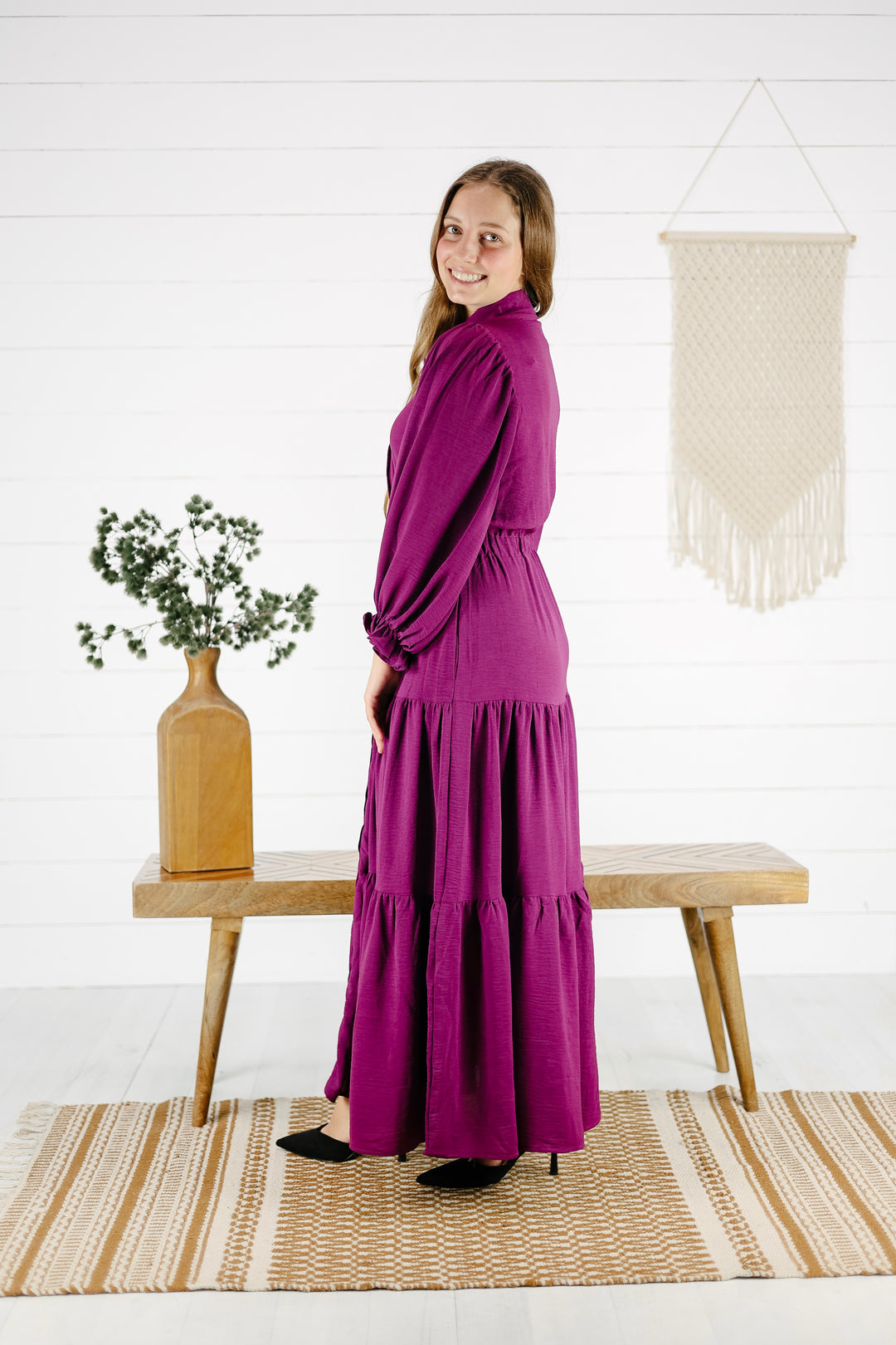 Bonnie Maxi Dress - Magenta/Final Sale