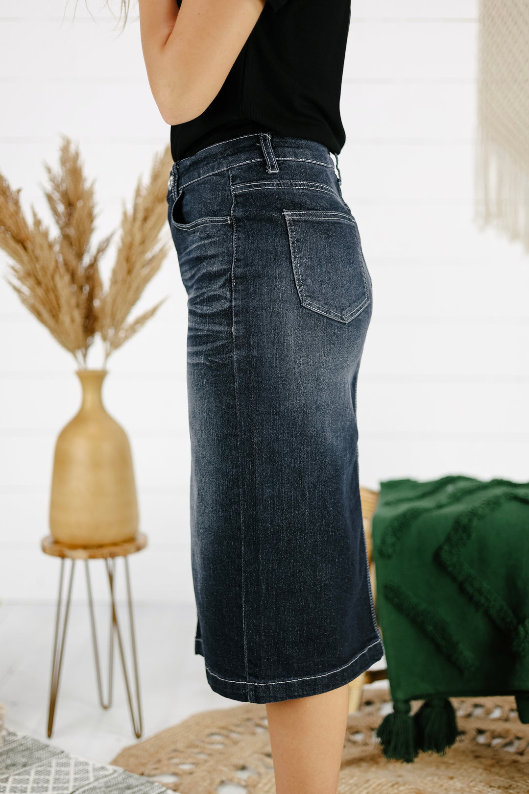 Arlo Denim Skirt - Black Wash