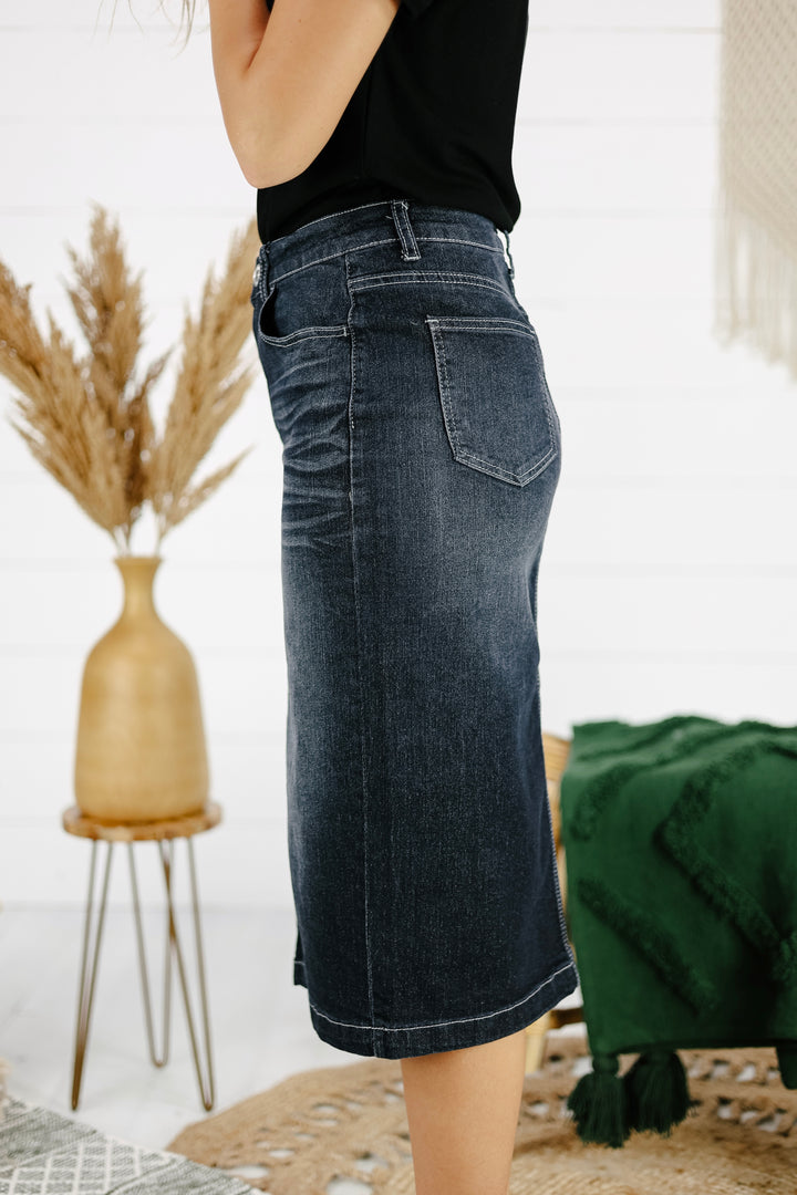 Arlo Denim Skirt - Black Wash