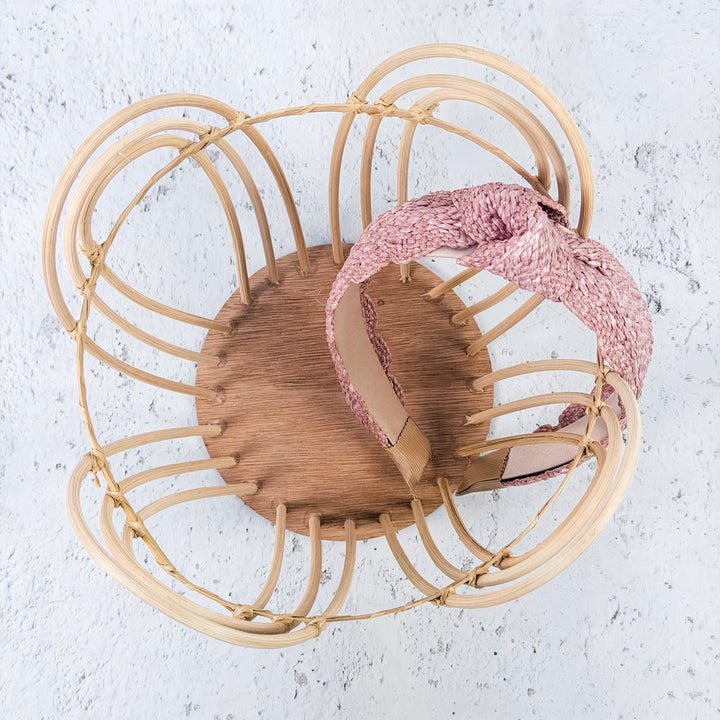 Kelly Top Knot Headband- Blush