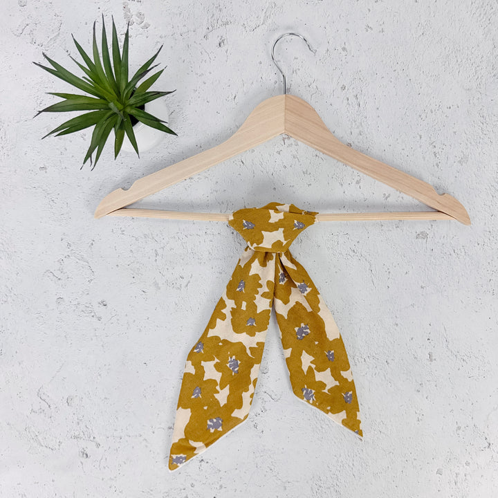 Lottie Floral Square Scarf - Mustard