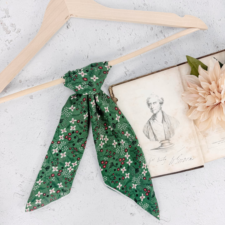 Sylvie Floral Square Scarf - Green