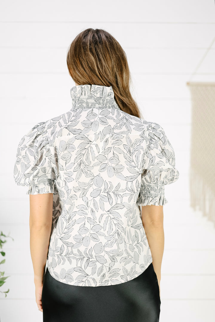 Alivia Floral Blouse - Black