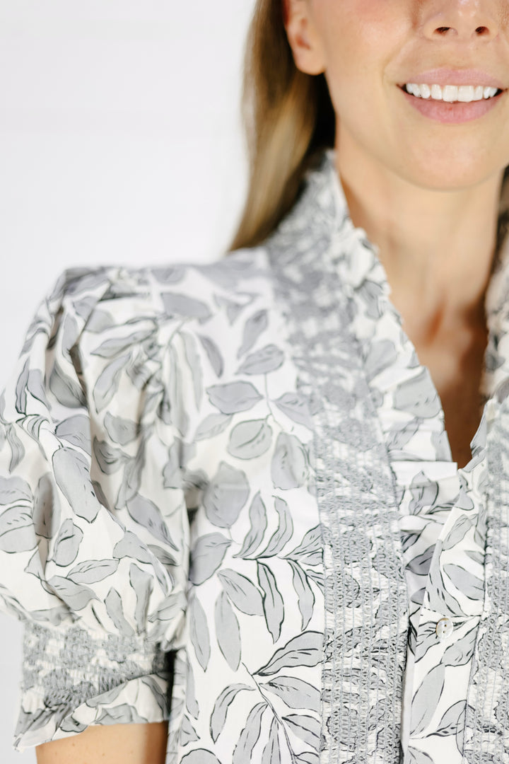 Alivia Floral Blouse - Black