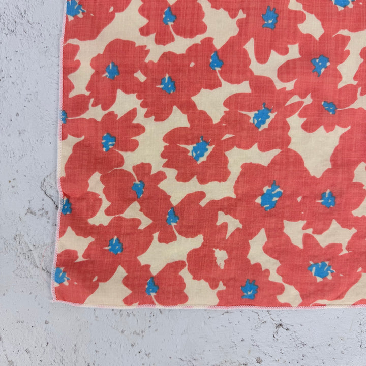 Marlowe Floral Square Scarf - Coral