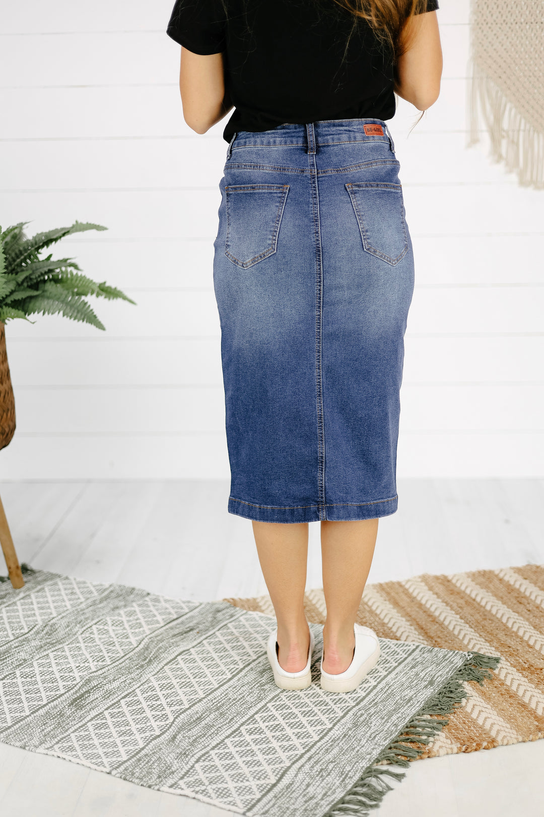 Carson Denim Skirt -Indigo Wash