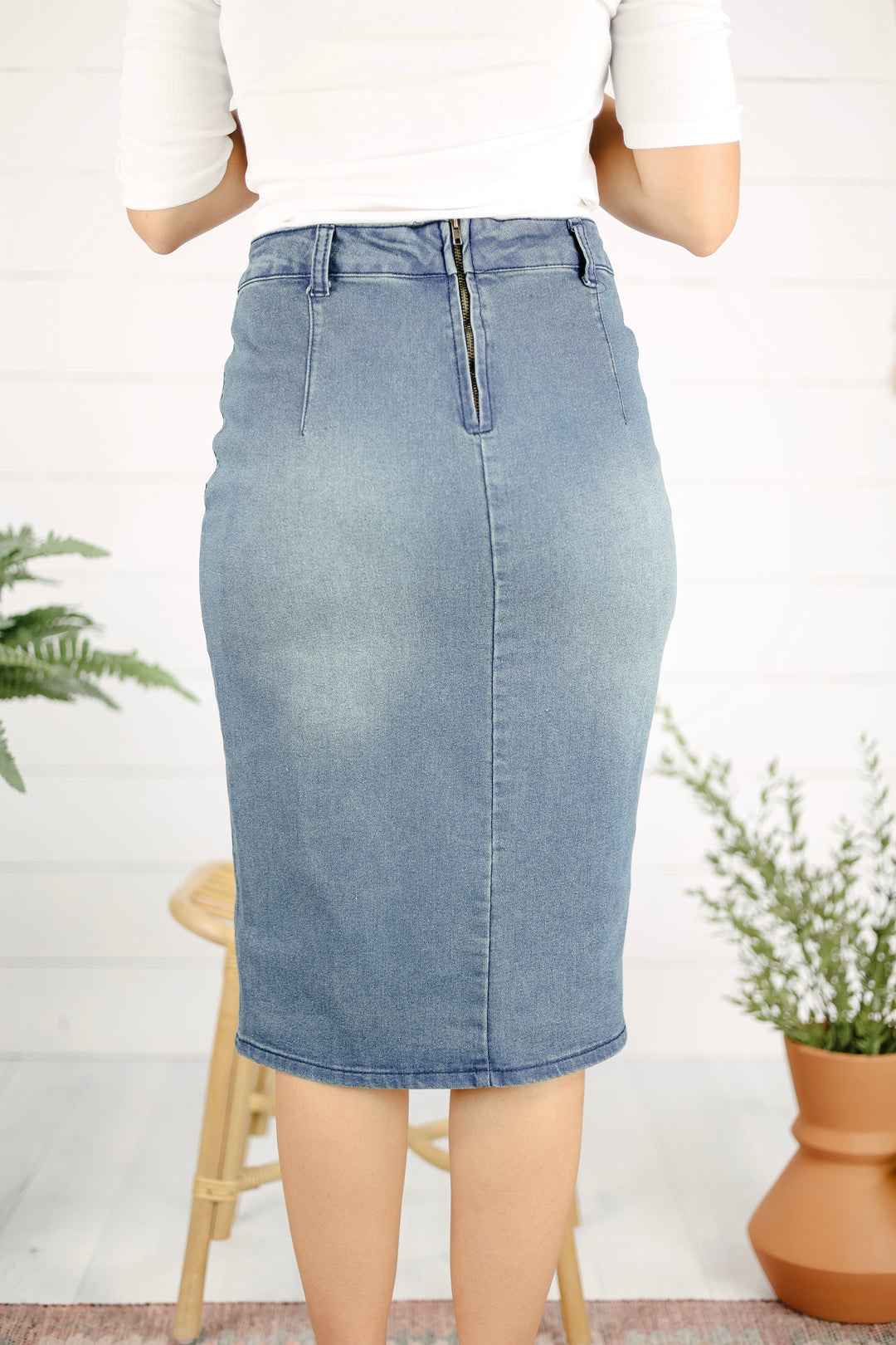 Teryn Denim Skirt - Vintage