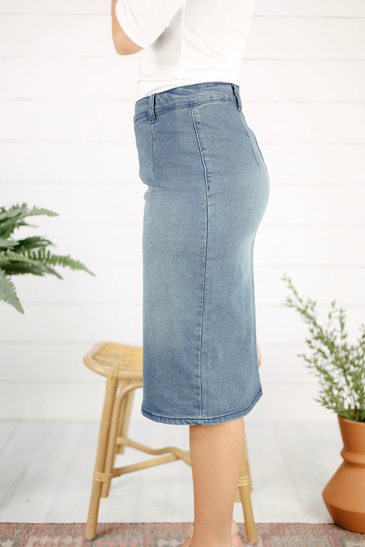 Teryn Denim Skirt - Vintage