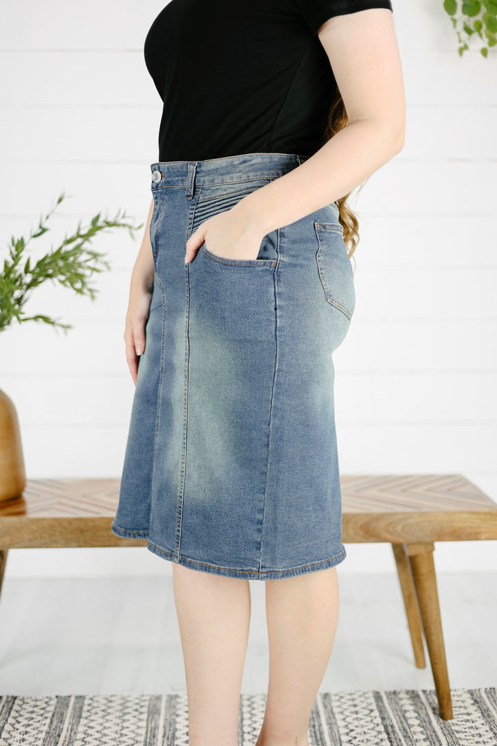Hardin Denim Skirt - Vintage