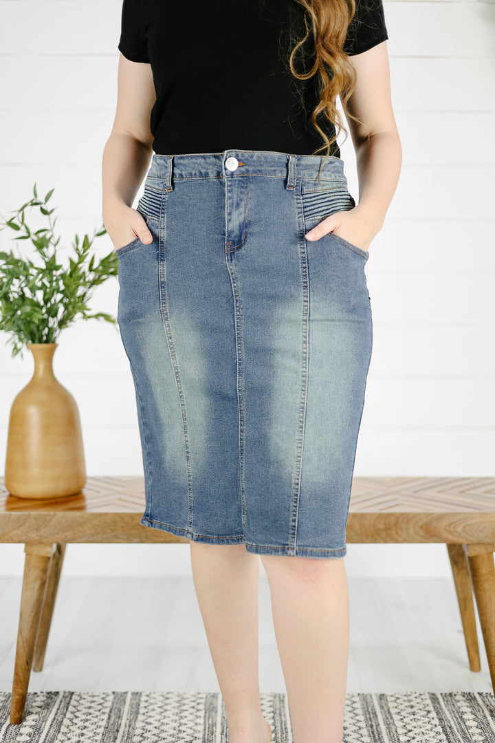 Hardin Denim Skirt - Vintage
