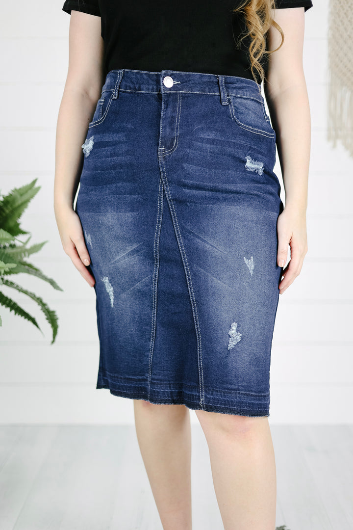 Lawson Denim Skirt - Dk. Indigo
