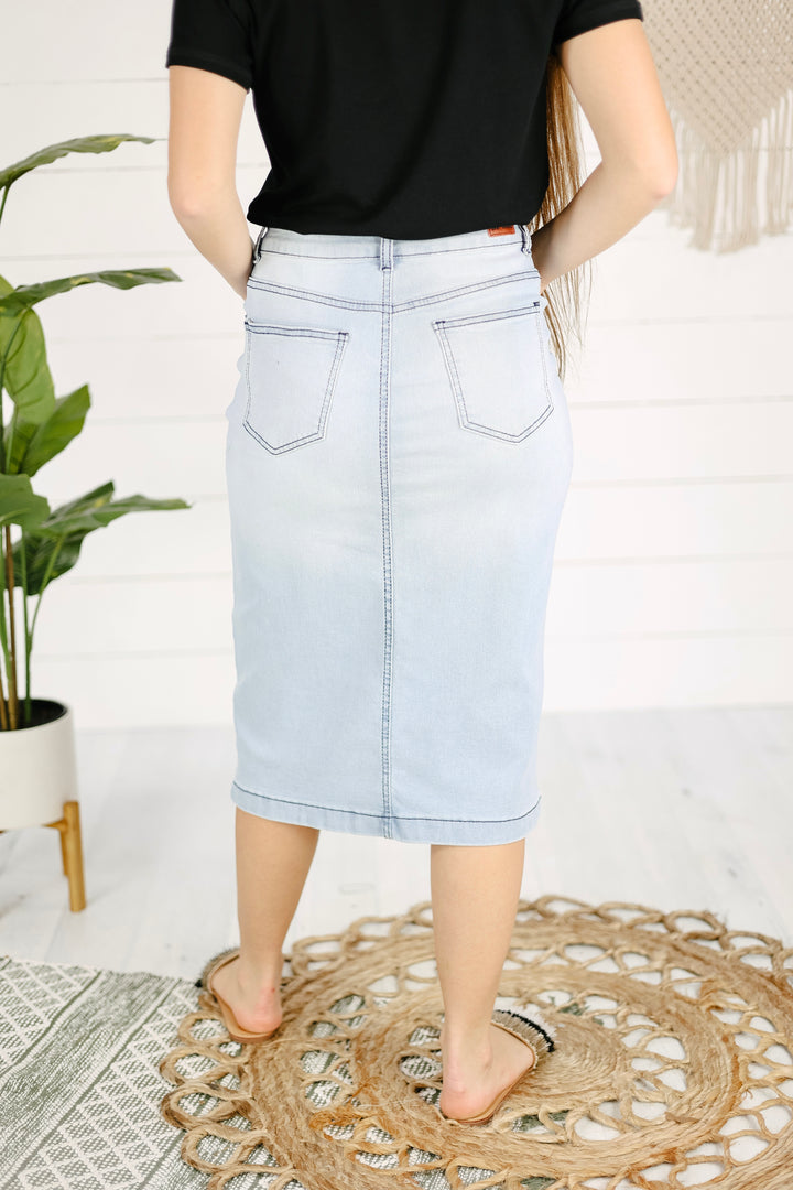 Arlo Denim Skirt - Lt. Indigo