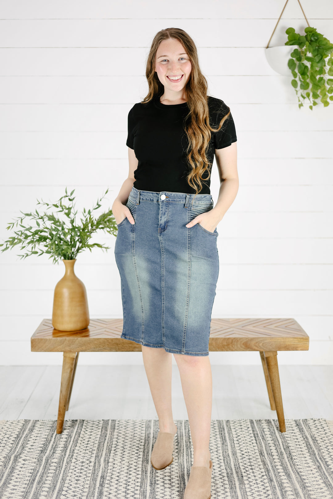 Hardin Denim Skirt - Vintage