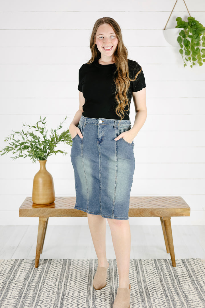 Hardin Denim Skirt - Vintage