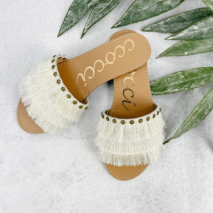 Ellison Fringe Sandals - Cream